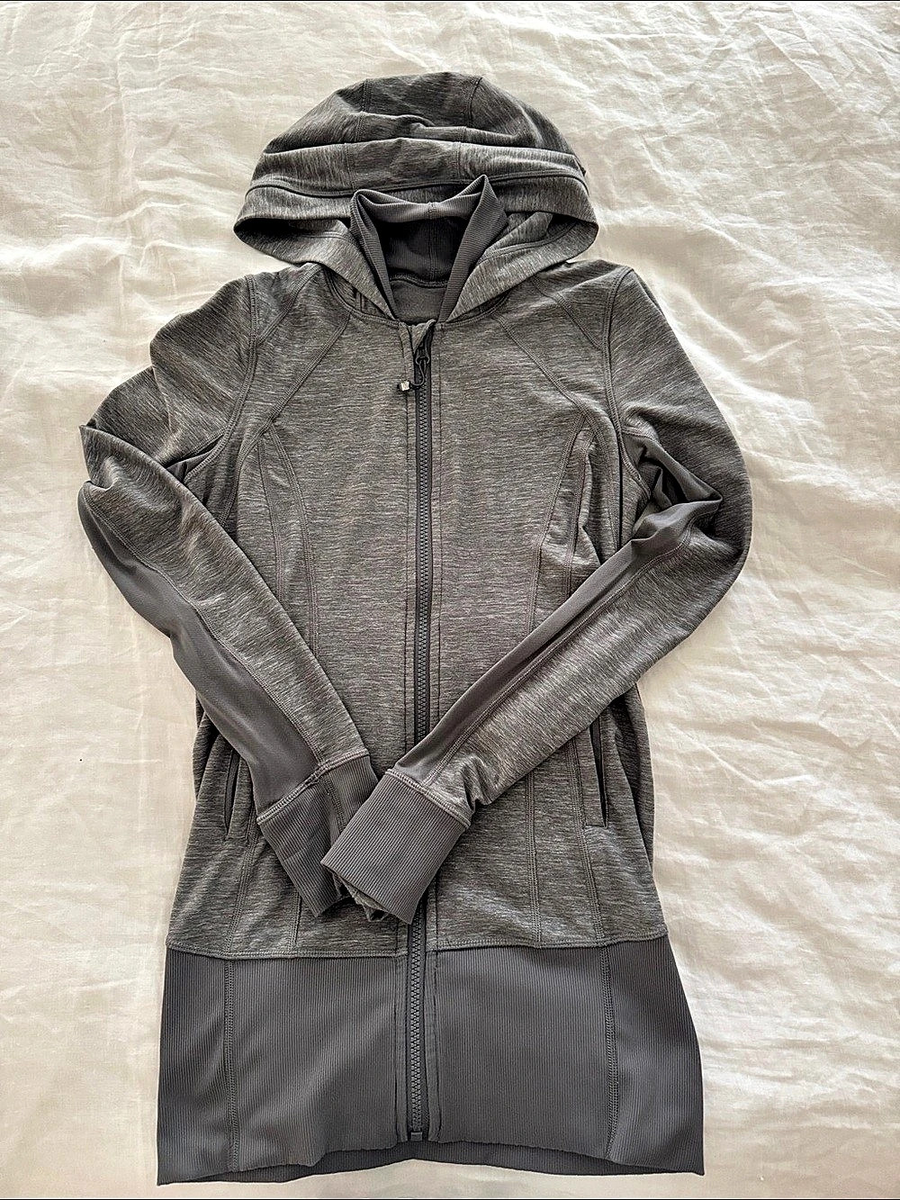 Lululemon Stride Jacket II Gray Hooded Athletic Jacket